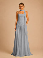 Chiffon Bridesmaid Dress with Scarf Detail 