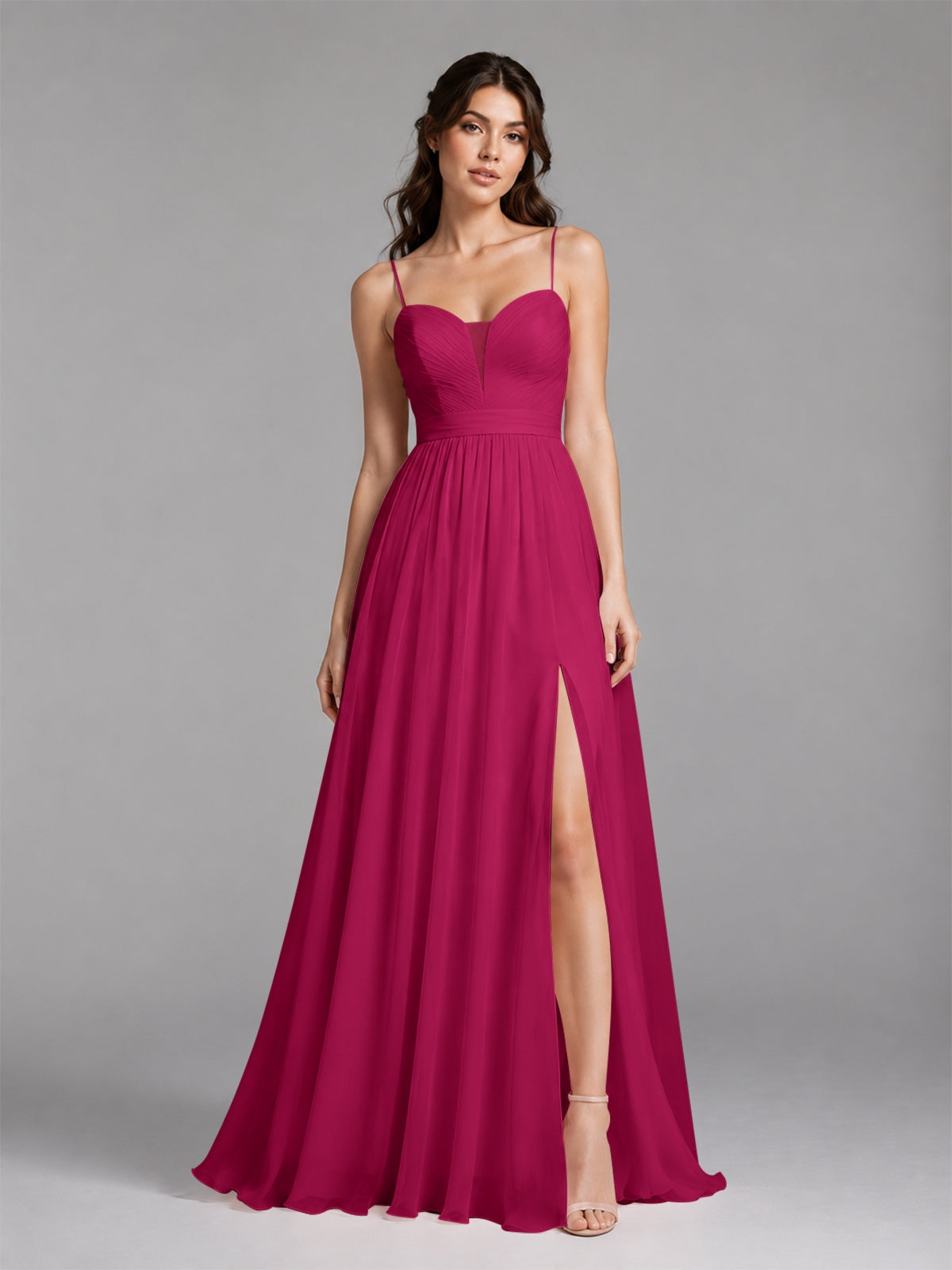 A-Line Bridesmaid Dress with Spaghetti Straps
