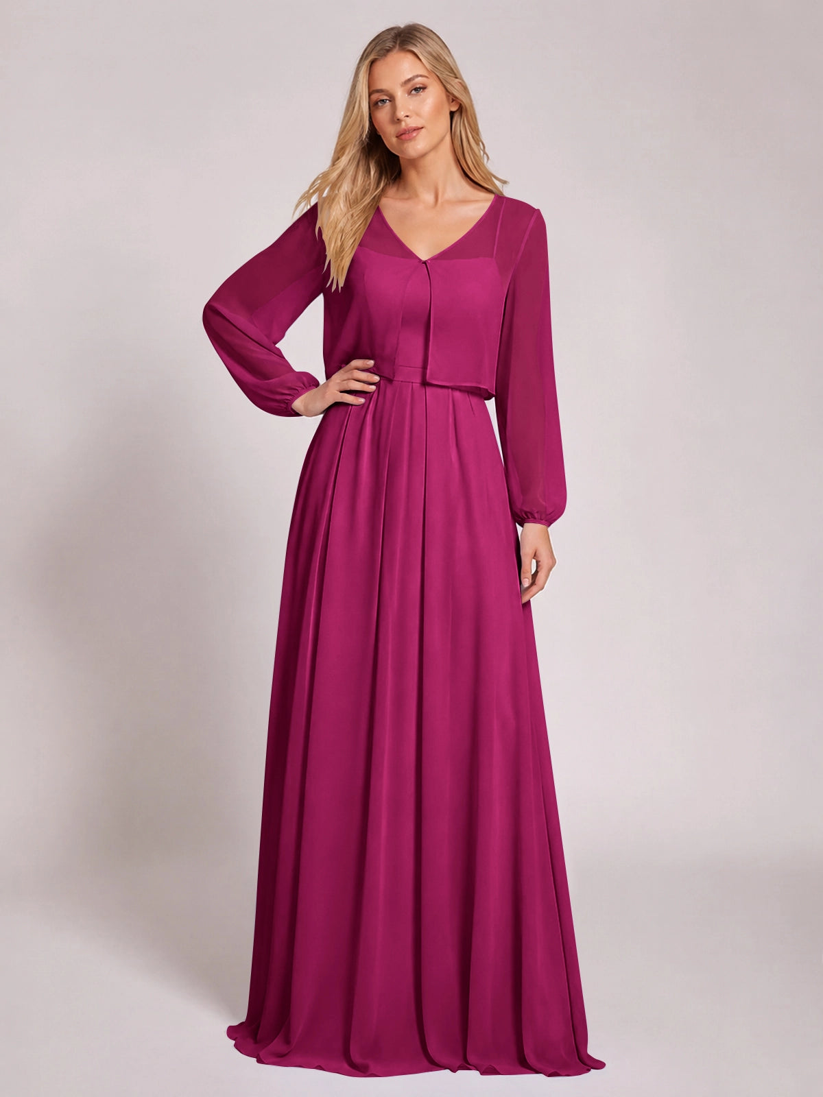 Two-Piece Square Neckline Bridesmaid Dress with Jacket