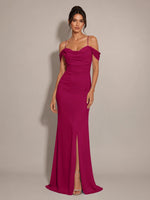 Trumpet Bridesmaid Dress with Slit