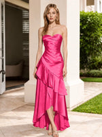 Strapless Prom Dress with Tiered Ruffles 