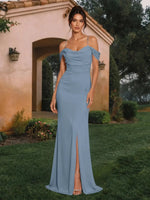 Trumpet Bridesmaid Dress with Slit