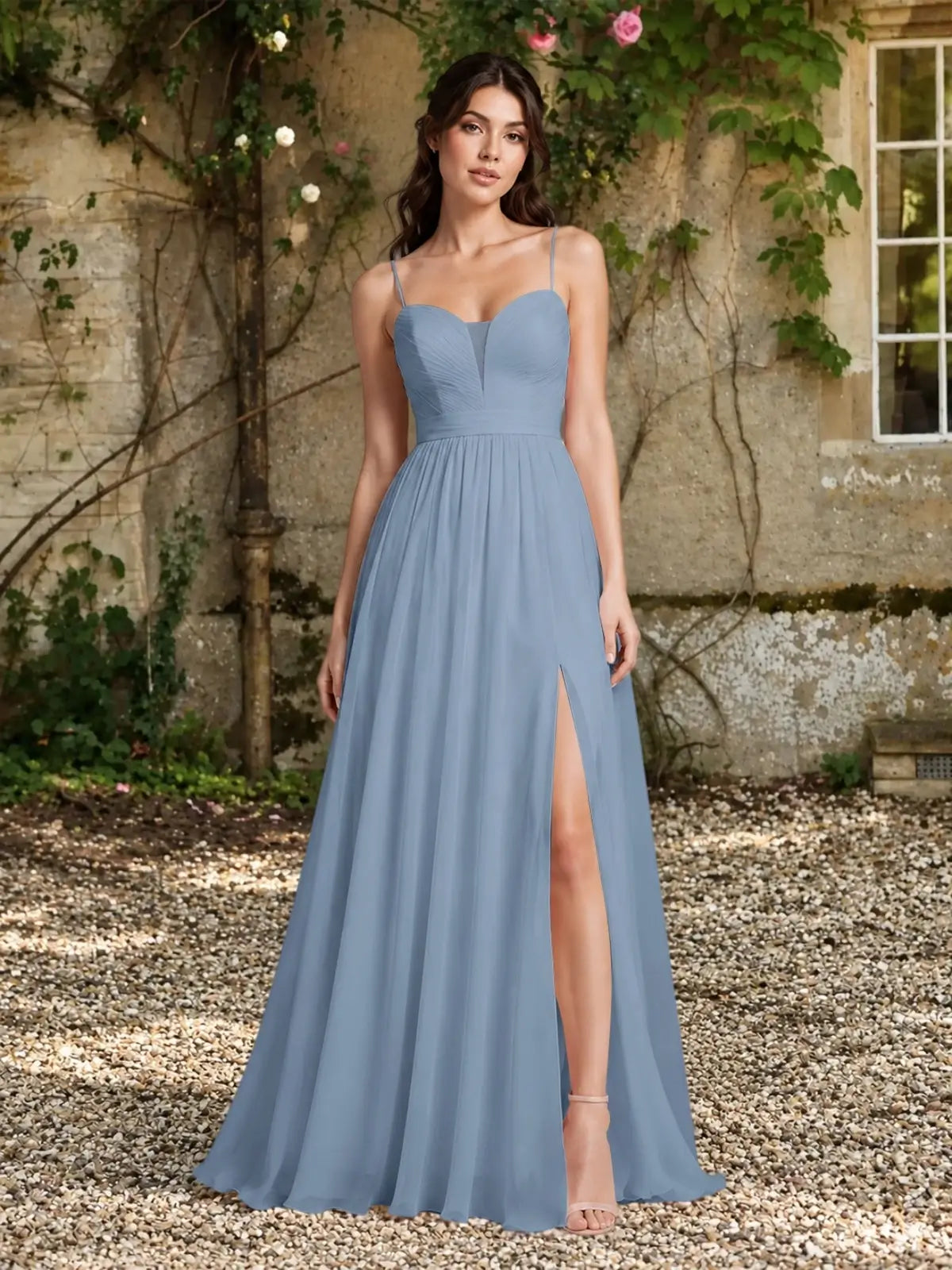 A-Line Bridesmaid Dress with Spaghetti Straps