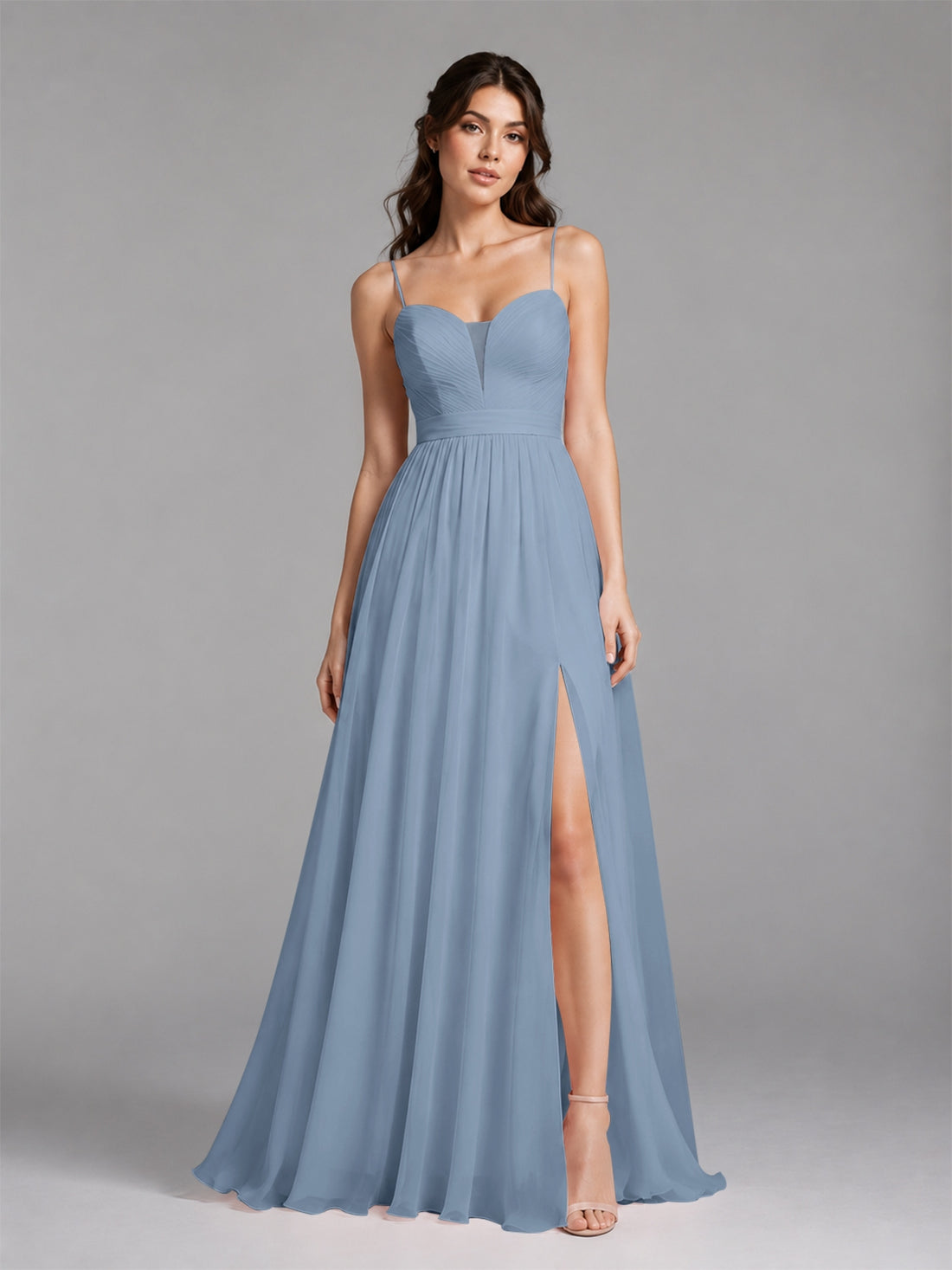 A-Line Bridesmaid Dress with Spaghetti Straps
