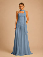 Chiffon Bridesmaid Dress with Scarf Detail 