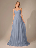 Chiffon Bridesmaid Dress with Ruched Design 