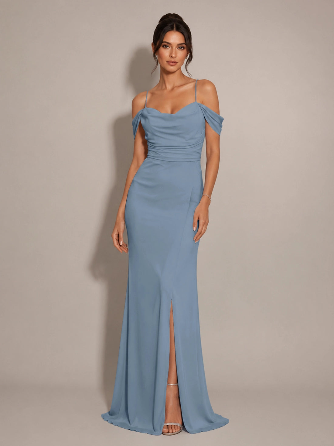 Trumpet Bridesmaid Dress with Slit