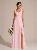 Sweetheart Neckline Bridesmaid Dress with Wide Straps