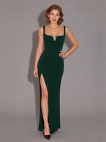 Sheath Prom Dress with Crystal Trim 