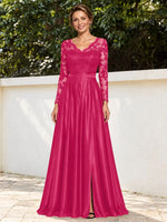 Satin Mother of the Bride Dress with Appliques