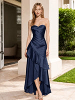 Strapless Prom Dress with Tiered Ruffles 