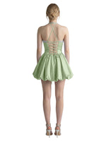 Beading Bubble Hem Mini Dress 