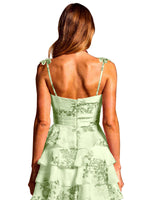 Floral Pattern High-low Dress 