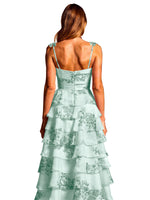 Floral Pattern High-low Dress 