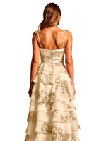 Floral Pattern High-low Dress 