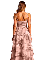 Floral Pattern High-low Dress 