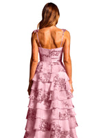 Floral Pattern High-low Dress 