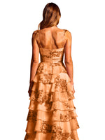 Floral Pattern High-low Dress 