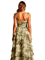 Floral Pattern High-low Dress 