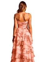 Floral Pattern High-low Dress 