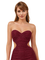 Cut-out Shining Mini Dress 