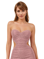 Cut-out Shining Mini Dress 