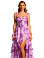 Floral Pattern High-low Dress 