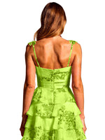Floral Pattern High-low Dress 