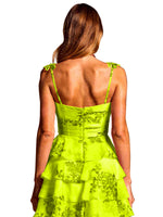 Floral Pattern High-low Dress 