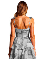 Floral Pattern High-low Dress 