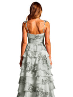 Floral Pattern High-low Dress 