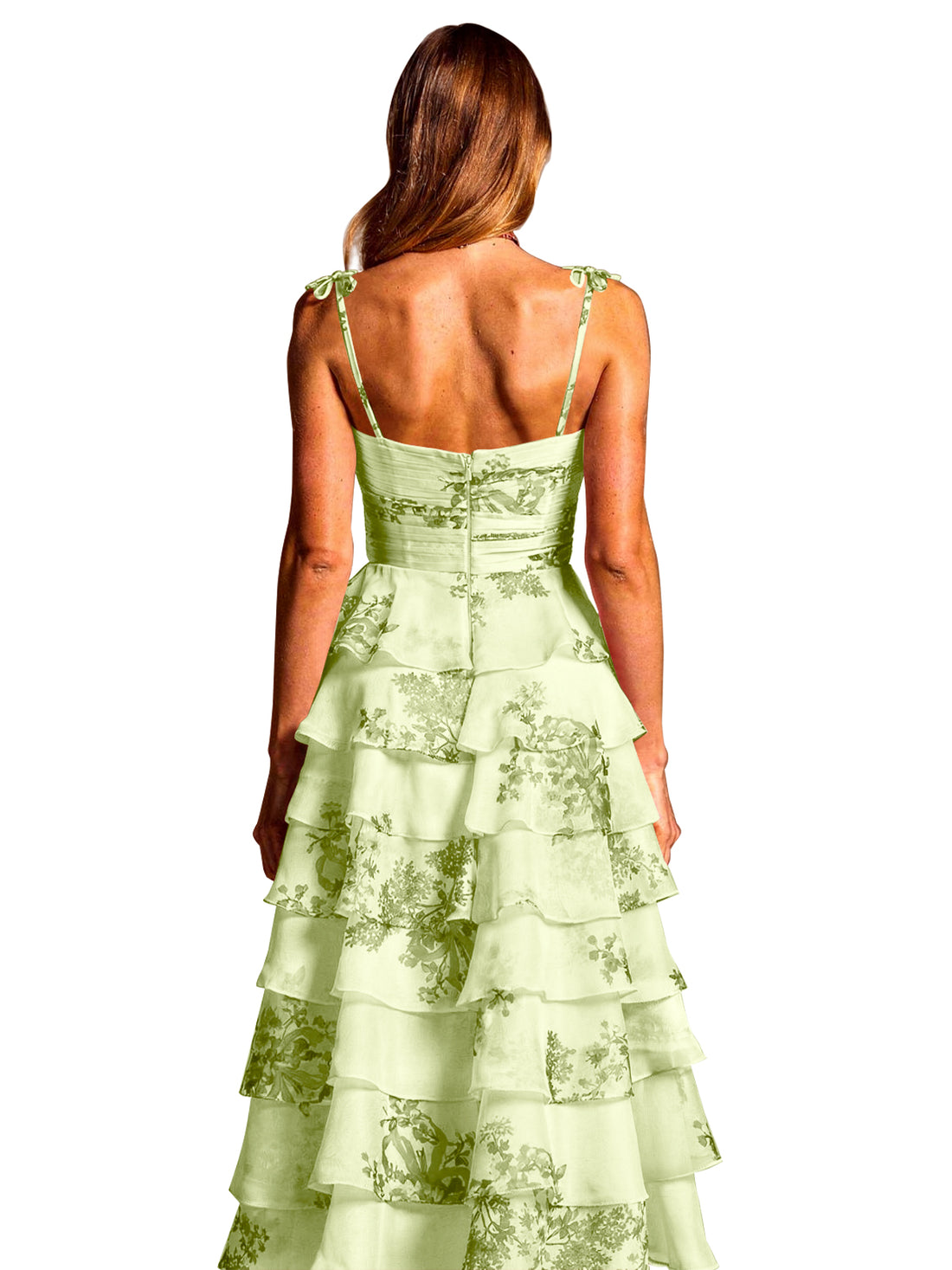 Floral Pattern High-low Dress 