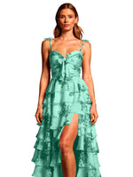 Floral Pattern High-low Dress 