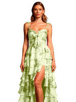 Floral Pattern High-low Dress 