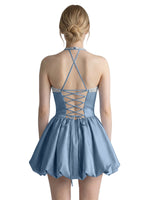 Beading Bubble Hem Mini Dress 