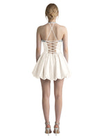 Beading Bubble Hem Mini Dress 