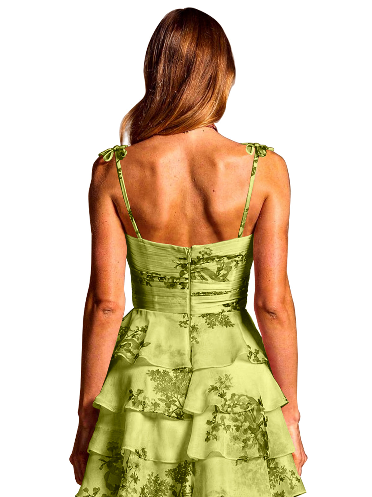 Floral Pattern High-low Dress 