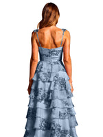 Floral Pattern High-low Dress 