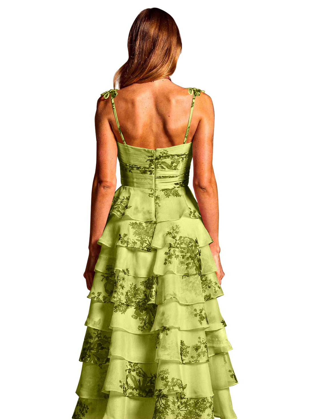 Floral Pattern High-low Dress 