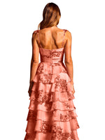 Floral Pattern High-low Dress 