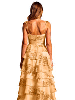 Floral Pattern High-low Dress 