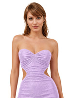 Cut-out Shining Mini Dress 