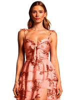 Floral Pattern High-low Dress 