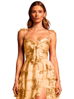 Floral Pattern High-low Dress 