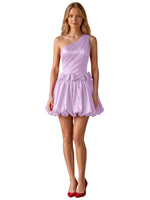 One-Shoulder Bow Mini Dress 