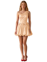 One-Shoulder Bow Mini Dress 