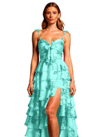Floral Pattern High-low Dress 