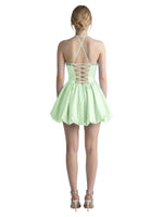 Beading Bubble Hem Mini Dress 