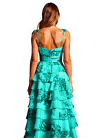 Floral Pattern High-low Dress 