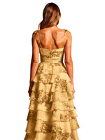 Floral Pattern High-low Dress 